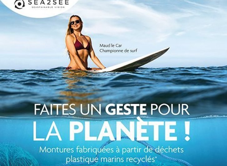 La surfista professionista Maud Le Car è la testimonial della campagna Optic 2000 x Sea2see.