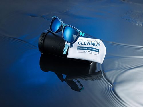 Safilo brings to Tokyo Olympic Games the sunglasses made for The Ocean Cleanup in recycled plastic.