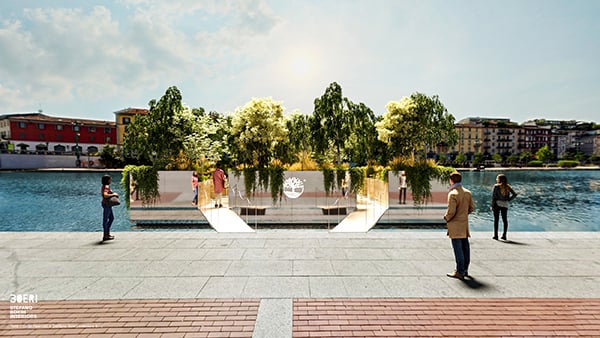 La Darsena di Milano ospiterà la Floating Forest di Timberland.