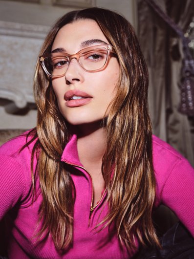 The collab between Hailey Bieber and Vogue Eyewear continues.